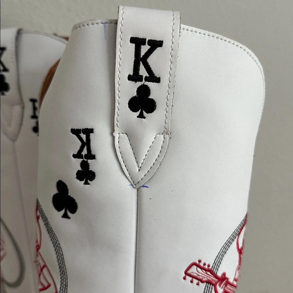 Dingo Womens Ace Of Spades Stacked Heel Cowboy Boots - Picture 4 of 9